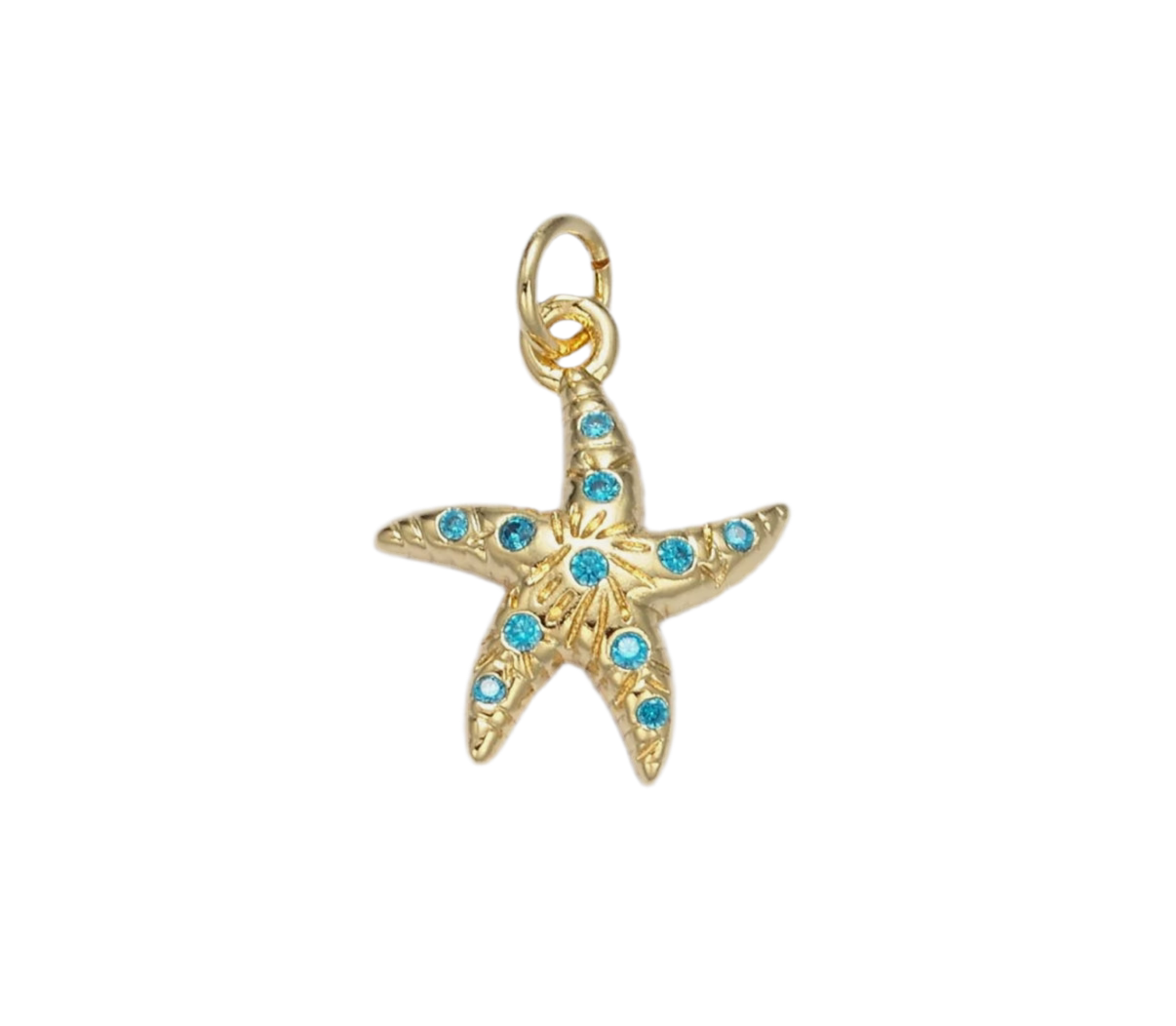 Aquamarine Starfish Charm