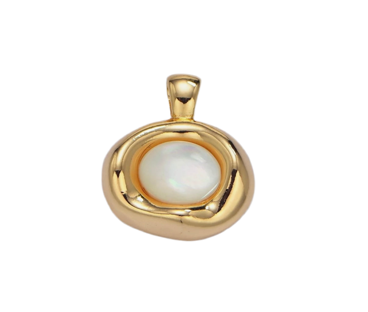 Bezel Pearl Charm