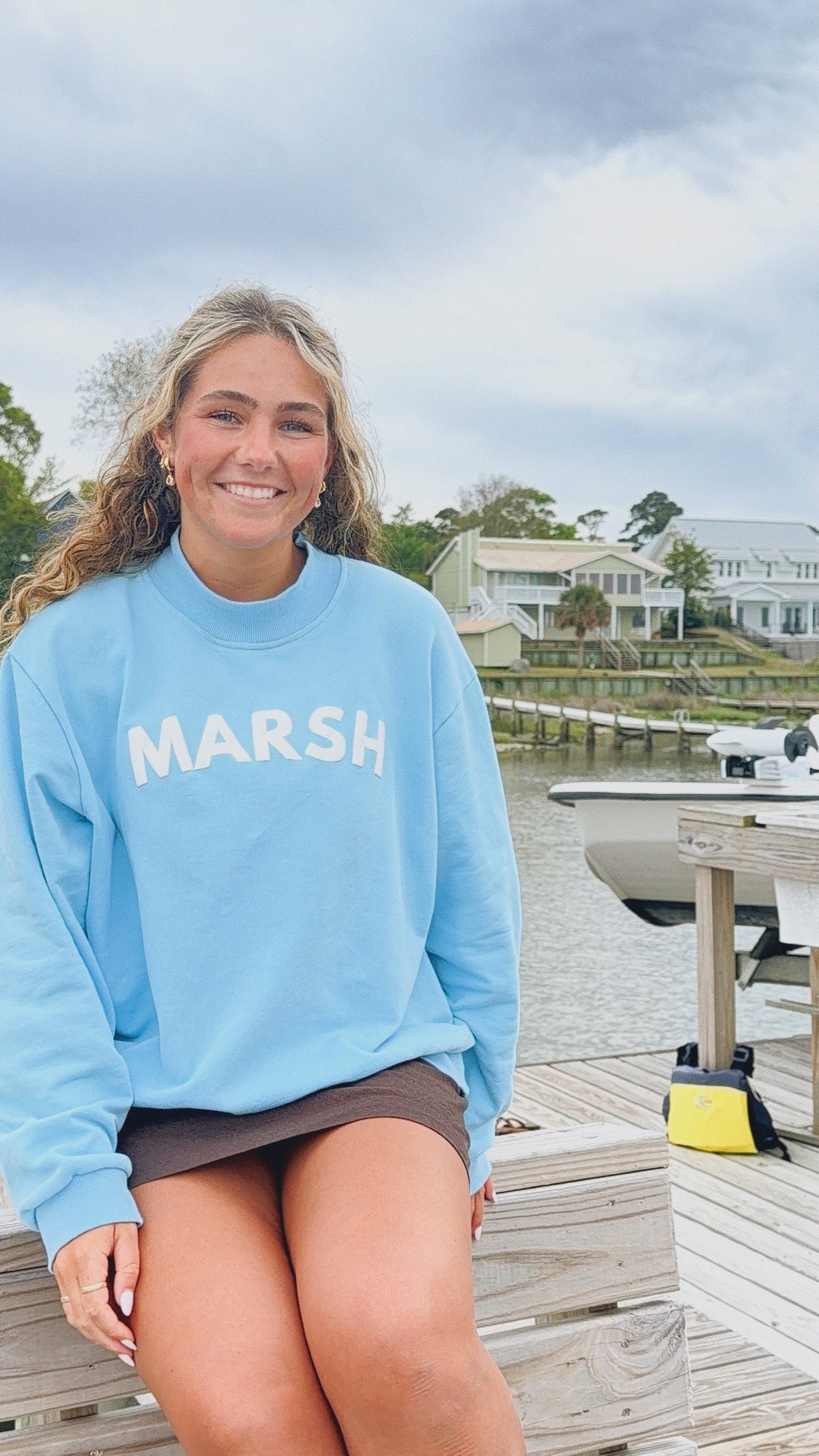 Mahi Blue Mockneck