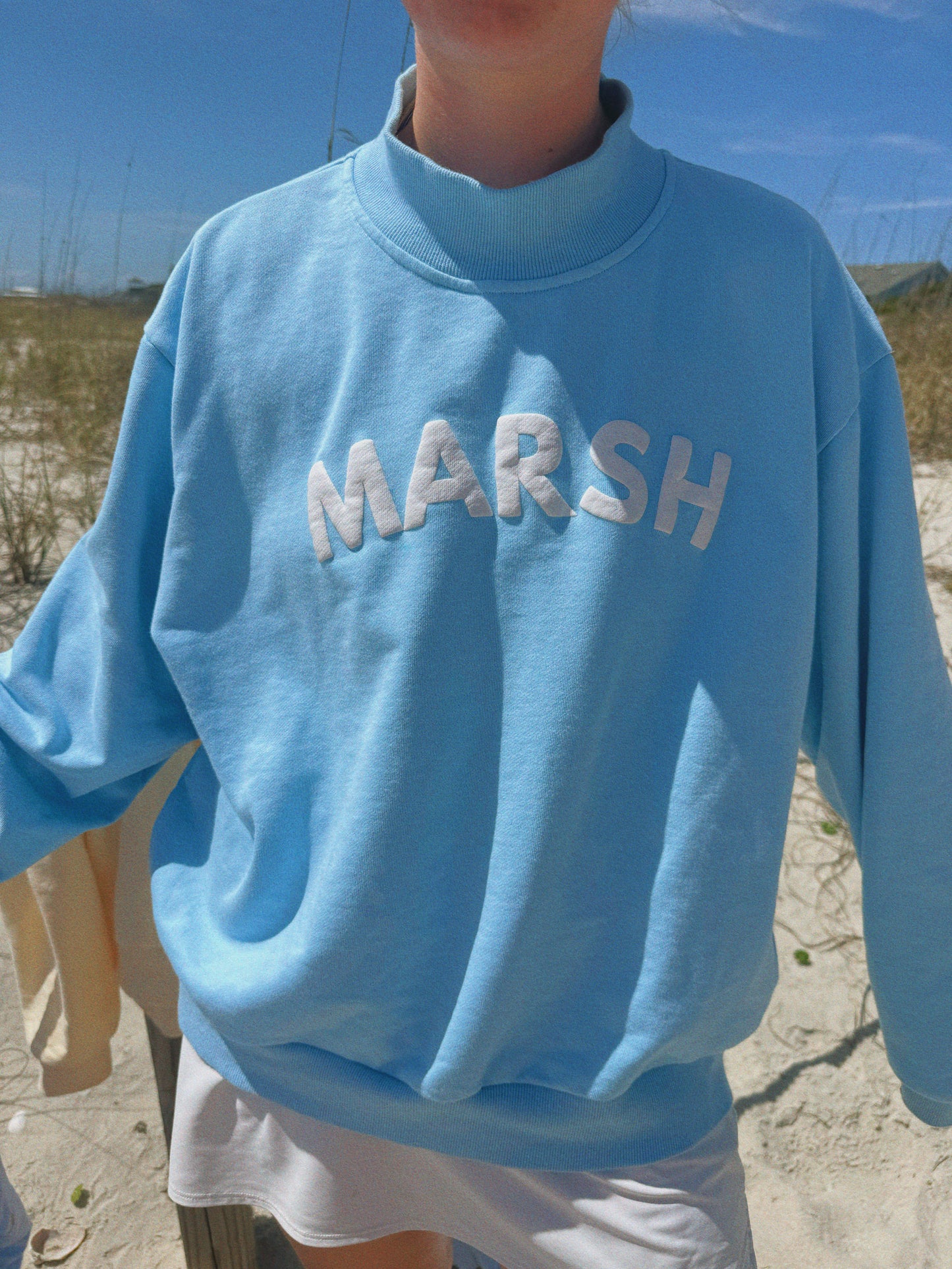 Mahi Blue Mockneck